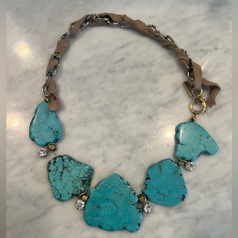Turquoise stone statement necklace from Anthropologie